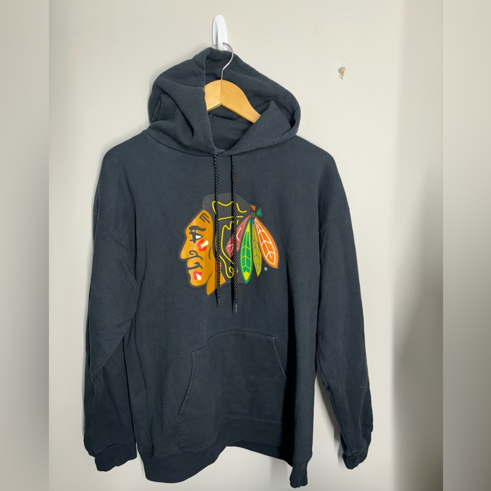 Vintage Chicago Blackhawks American Hockey Team NHL Hoodie Men's Sz M